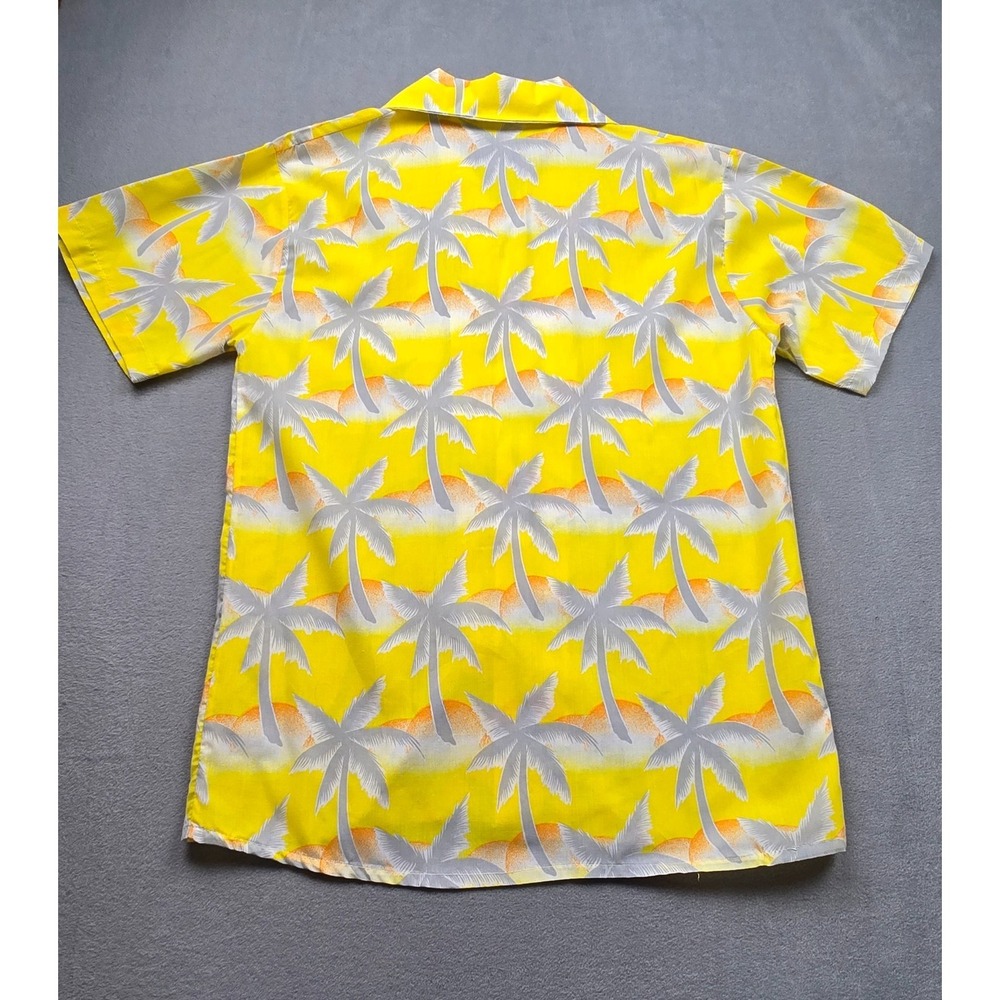 Vintage Tropicana‎ Men's SMALL Hawaiian Tropical Shirt Button Down Yellow 90's - Picture 7 of 9